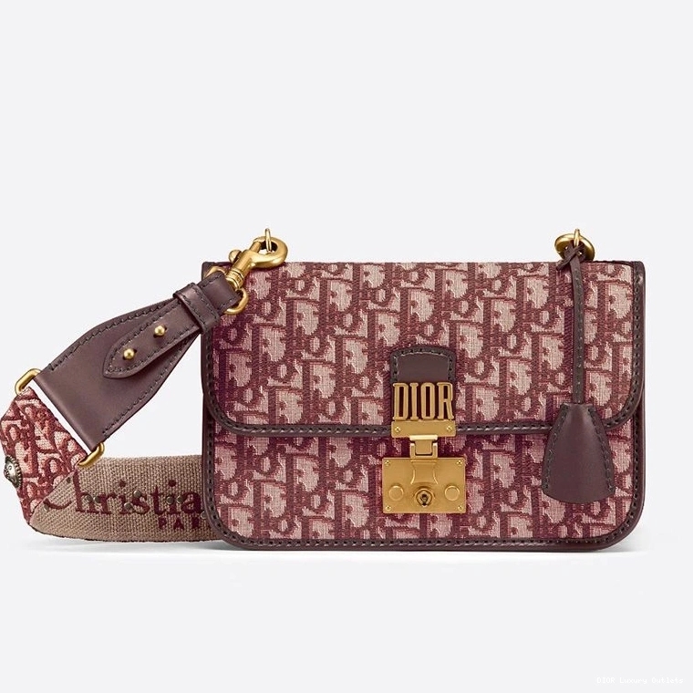 Motif Canvas Oblique Dioraddict Bag Burgundy 0708 Luxury